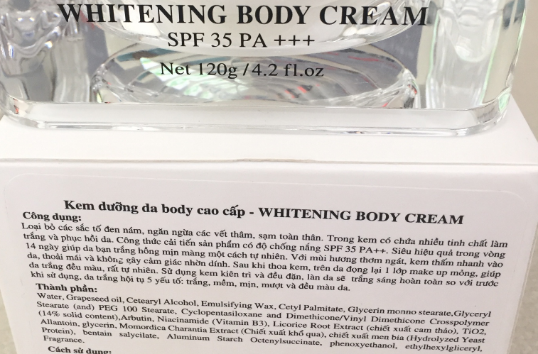 kem dưỡng trắng da body ty cosmetics